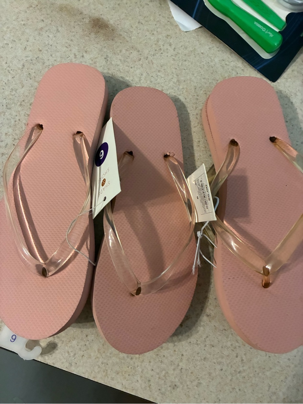 Shade & Shore Sydney women flip flops 2 pairs size 6